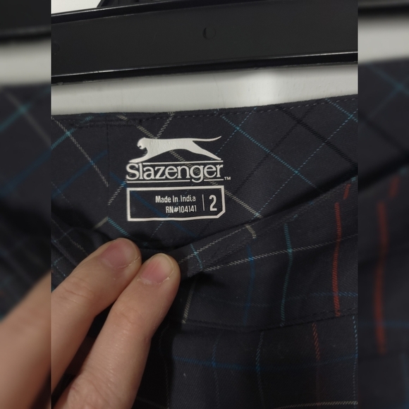 Slazenger Plaid Trousers Gray 2 - Picture 3 of 7